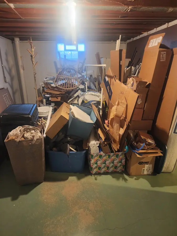 Roll-off dumpster container at job site for Roll Off Dumpster Rental in Lexington